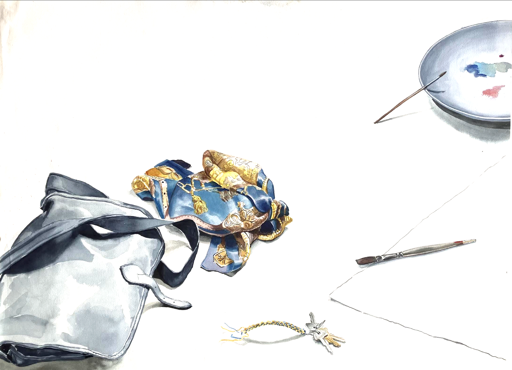 Untitled, watercolor on paper, 22” x 30”